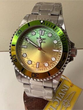 Invicta Pro Diver – 43mm | Green & Yellow Gradient Dial | New with Box